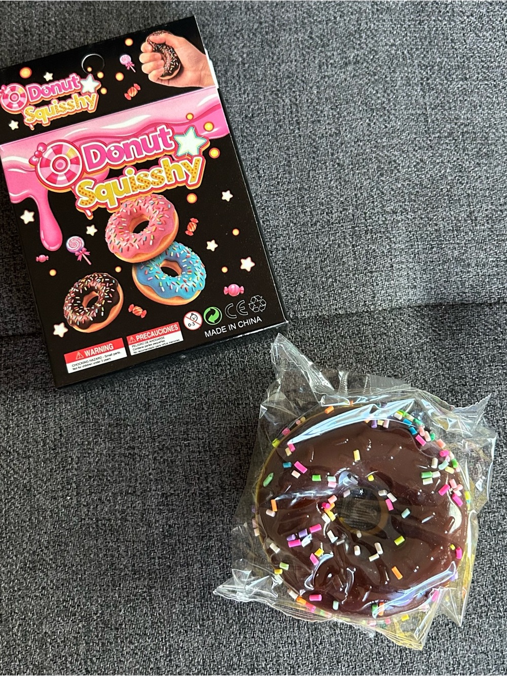 Donut Squishy / Fidget Toy - Chocolate with Sprinkles